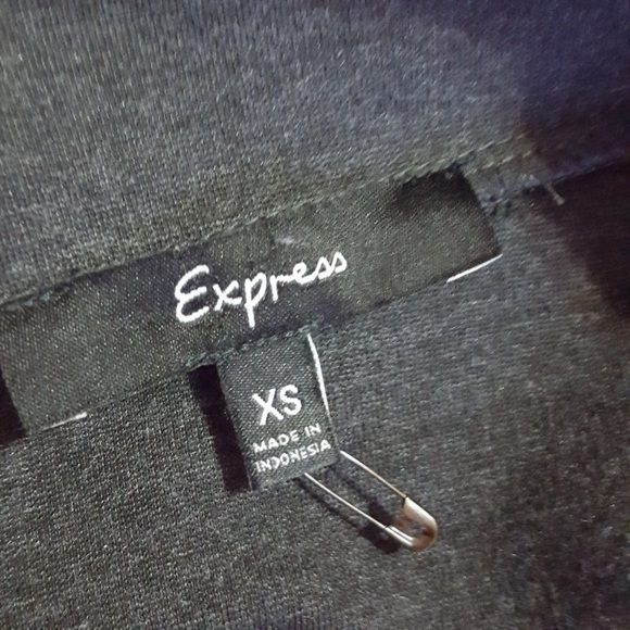 Express Dark Gray And Black Short Casual Dress with
Pockets And Exposed Zipper - Picture 8 of 11